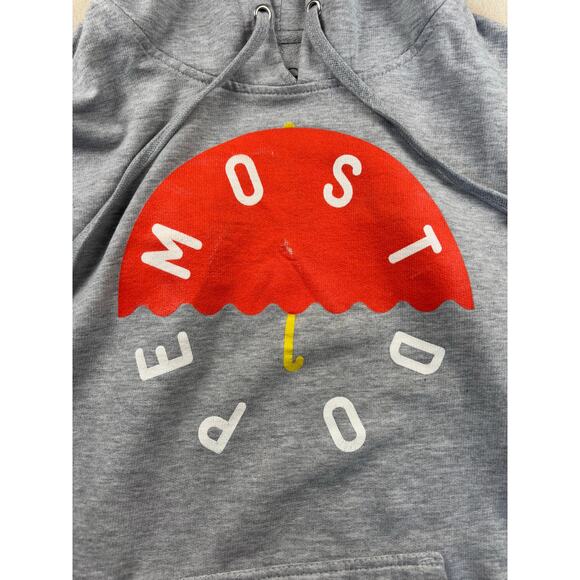 RARE Preowned Authentic Gray Mac Miller Zumiez Most Dope Umbrella Hoodie Size XL - Picture 6 of 8